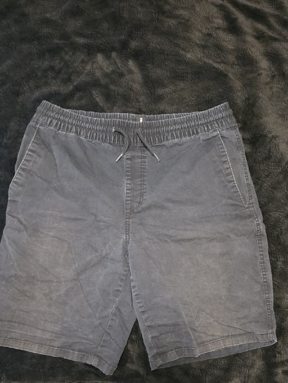 Volcom Men's Gray Elastic-Waist Drawstring Shorts